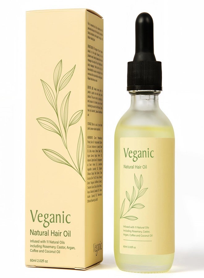 Veganic Natural Hair Growth Oil for Women infused with 10 Premium Botanic Oils plus Organic Rosemary Oil for Hair Growth | Salon-Grade Volumizing & Nourishment | Non-GMO Verified | 30-Day Supply - Image 1